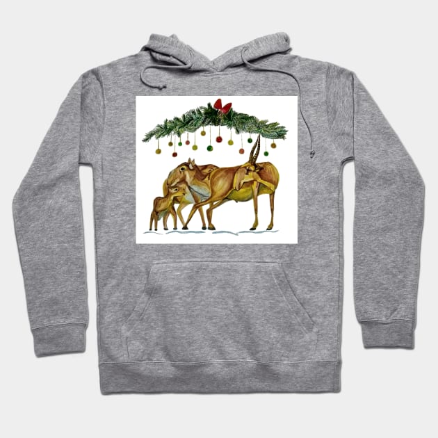 Saiga Antelope Hoodie by mariasibireva